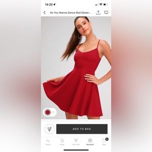 NEVER WORN. Lulus Do You Wanna Dance? Red Skater Dress